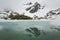 Melting frozen lake, Andes landscape in Tierra Del fuego, Ushuaia, Argentina