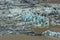 Melting of glacial ice during summer at Vatnajokull glacier