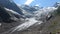 Melting glacier in the mountains