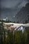 Melting Glacier Snow near lake Isabelle Vertical Composition