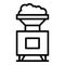 Melting glass machine icon outline vector. Raw sheet
