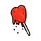 melting heart ice lolly cartoon