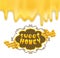 Melting honey and frame with honeycombs