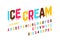 Melting ice cream font