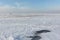 Melting ice on the Ob reservoir, Siberia, Russia