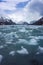 Melting Ice at Portage Lake in Alaska