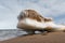 Melting ice on sand beach near Merigomish NS Canada