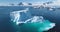 Melting iceberg in Antarctica in sunny day