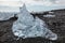 Melting icebergs on black beach at Jokulsarlon Southeastern Iceland Scandinavia