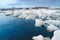 Melting Icebergs At Jokulsarlon Lagoon