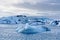 Melting icebergs at Jokulsarlon lagoon, Iceland