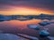 Melting polar ice, twilight nuances
