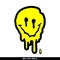 Melting Smile Streetwear Design Black and Yellow Color Commercial Use