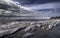 Melting snow on an Alaskan beach