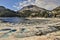 Melting snow and Ice at Lake Helen, Lassen Volcanic National Park