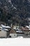 Melting snow on the roofs