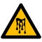 Melting Sticky Warning Raster Icon Flat Illustration