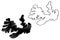 Melville island Canada, North America, Queen Elizabeth Islands map vector illustration, scribble sketch Melville map