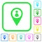 Member GPS map location vivid colored flat icons