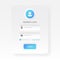 Member login menu in neomorphic or Neomorphism style, modern 2020 minimalistic white design UI UX kit, vector