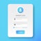 Member login menu in neomorphic or Neomorphism style, modern 2020 minimalistic white design UI UX kit, vector