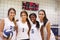 Members Of Female High School Volleyball Team