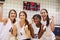 Members Of Female High School Volleyball Team