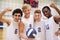 Members Of Male High School Volleyball Team