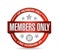 Members only. VIP seal illustration design