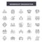 Membership organization line icons, signs, vector set, linear concept, outline illustration