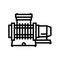 membrane compressor line icon vector illustration flat