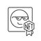 Meme. Line icon for web design