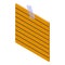 Memo line note icon, isometric style