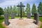 Memorable cross on the German military cemetery