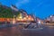 The Memorial Anchor Mindeankeret at Nyhavn at night