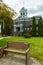 Memorial Bench in Front of the Crook County Courthouse in Prineville, Oregon, USA