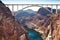 Memorial Bridge Arc over Colorado River nearby Hoover Dam