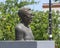 Memorial bronze bust of Professor Maria Amelia Wilkes Cesena in Mijares Plaza in San Jose del Cabo.