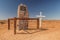 Memorial for Caroline Grossmueller died by dehydration and overheating in the Outback of Lake Eyre National Park