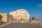 The Memorial church of Moses and the old portal of the monastery on top of Mount Nebo, Jordan, Arab