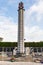 A memorial column in the cemetery of the martyr village of Oradour-sur-Glane