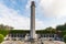 A memorial column in the cemetery of the martyr village of Oradour-sur-Glane