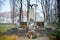 Memorial complex dedicated to the fallen soldiers who died during the First and Second World War. Guntersdorf, Lower Austria, Euro