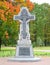 Memorial cross in Metropolitian garden