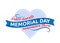 Memorial Day appreciation flat color vector badge