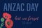 Memorial Day Australia. Anzac day. Memorial day background with balloon poppies hand drawn