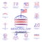 memorial day burger colored icon. Set of memorial day illustration icon. Signs and symbols can be used for web, logo, mobile app,