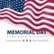 Memorial day of hero, veteran united states of america remember. USA flag glory on vector poster card