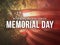 Memorial Day - Honoring All Who Served Graphic Text Over American Flag Background