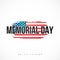 Memorial Day, National american holiday. Festive poster or banner with american flag and text.